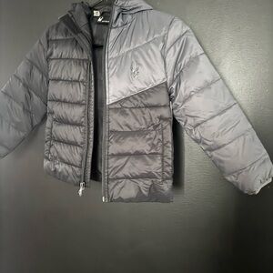 Spyder Kids Black and Gray Puffer Jacket